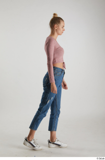 Kate Jones  1 blue jeans casual dressed pink long…